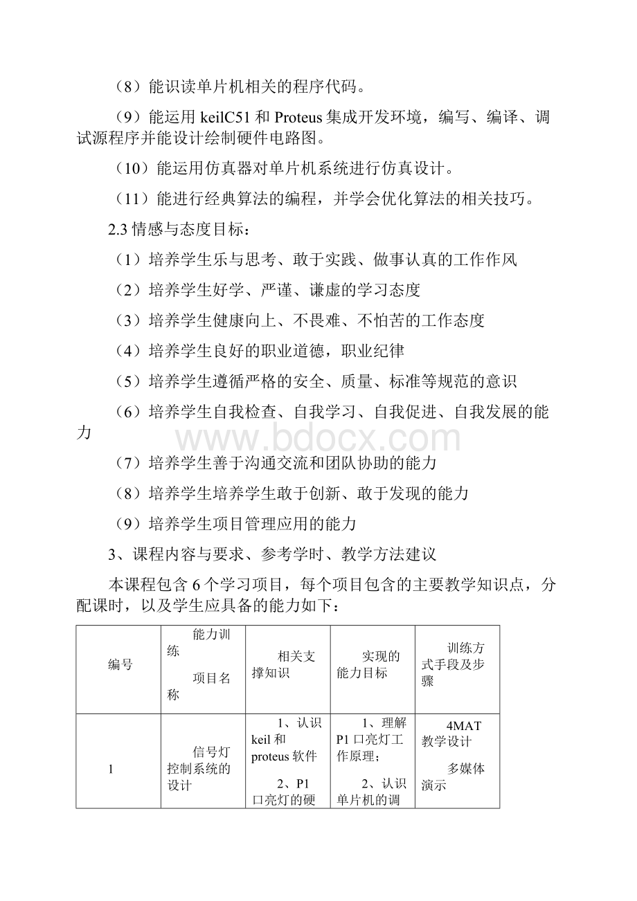 《单片机专业技术应用》课程标准.docx_第3页