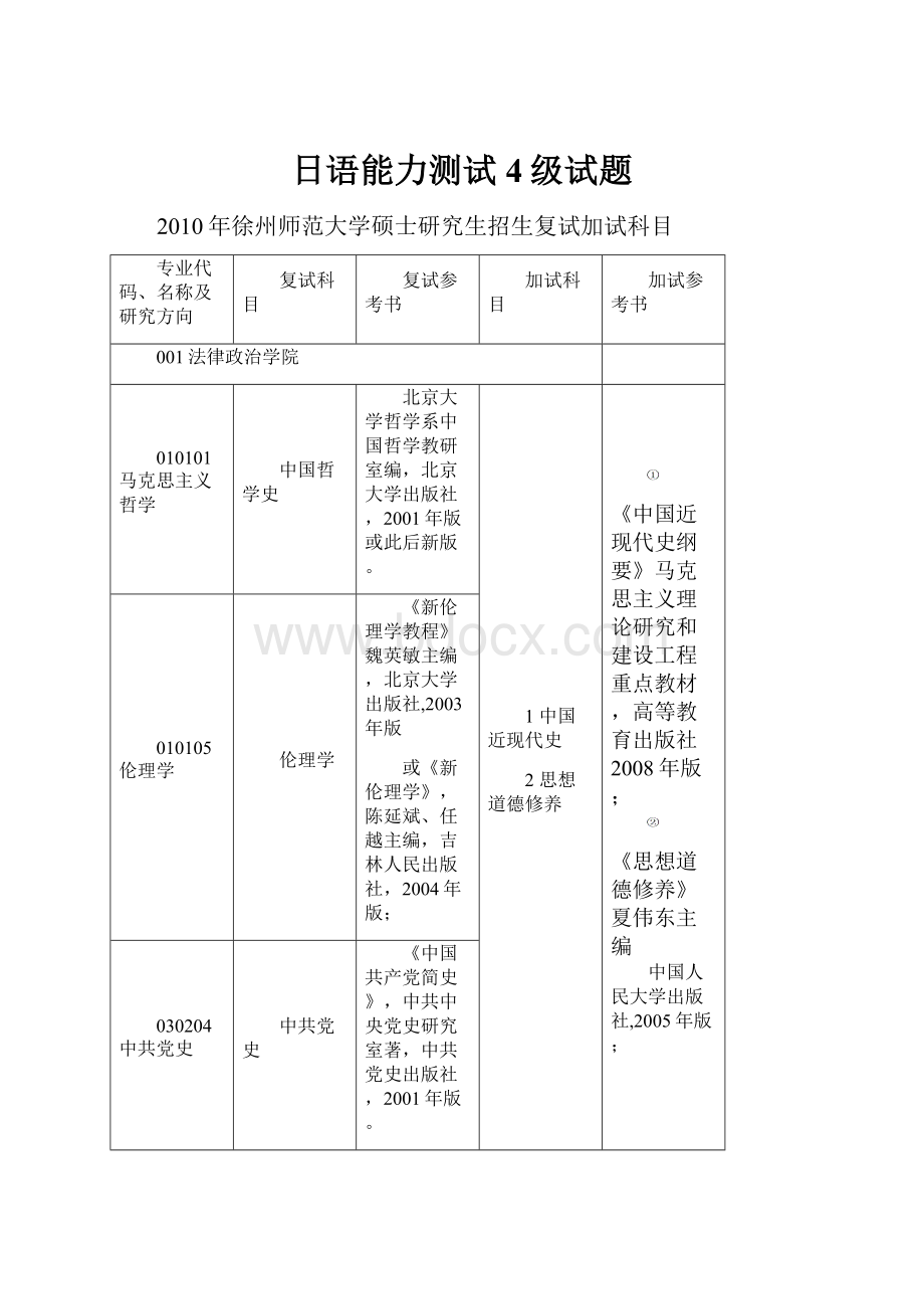 日语能力测试4级试题.docx_第1页