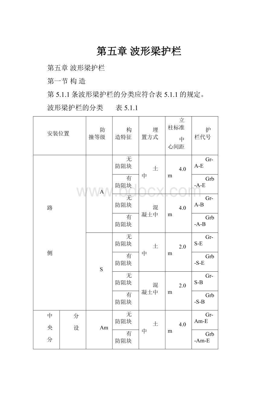 第五章波形梁护栏.docx