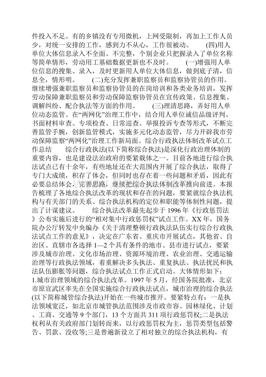 综合行政执法体制改革试点工作总结.docx_第2页