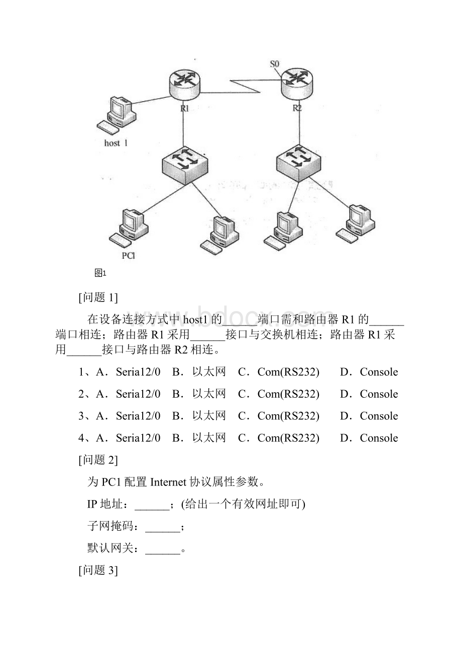 初级网络管理员下半年下午试题.docx_第2页