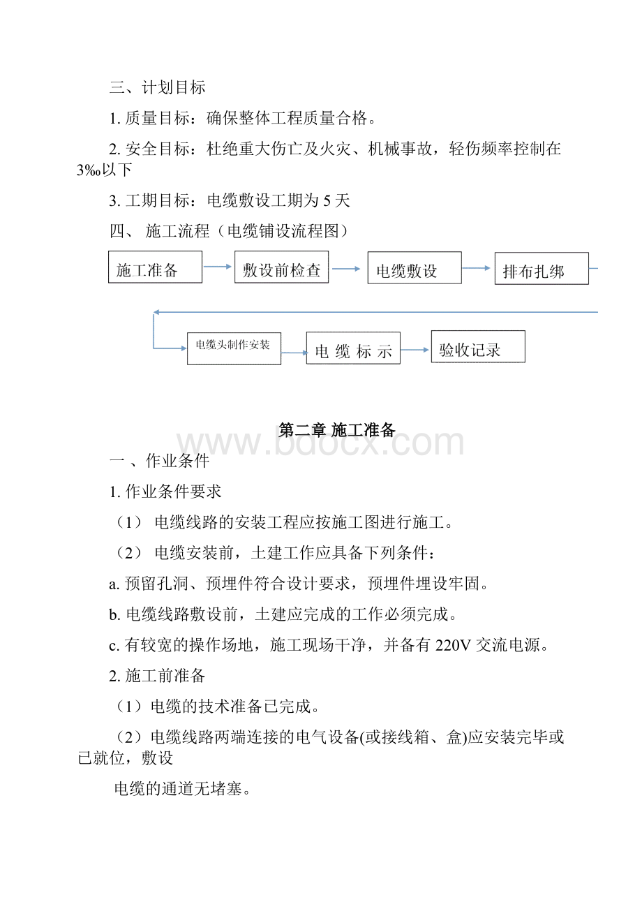 施工方案方针电缆敷设.docx_第2页