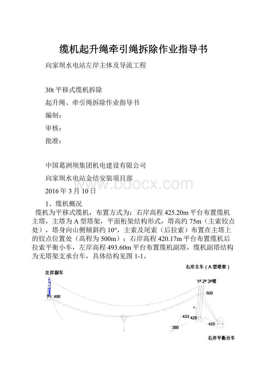 缆机起升绳牵引绳拆除作业指导书.docx_第1页