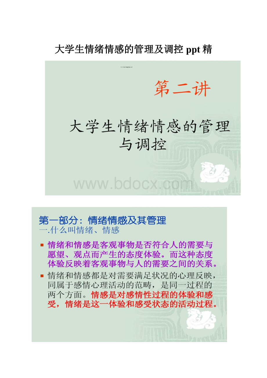 大学生情绪情感的管理及调控ppt精.docx_第1页