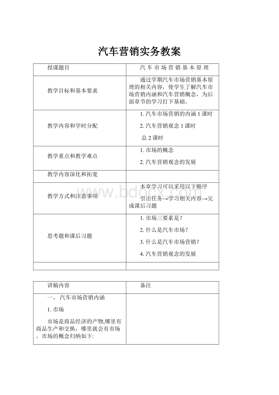 汽车营销实务教案.docx_第1页