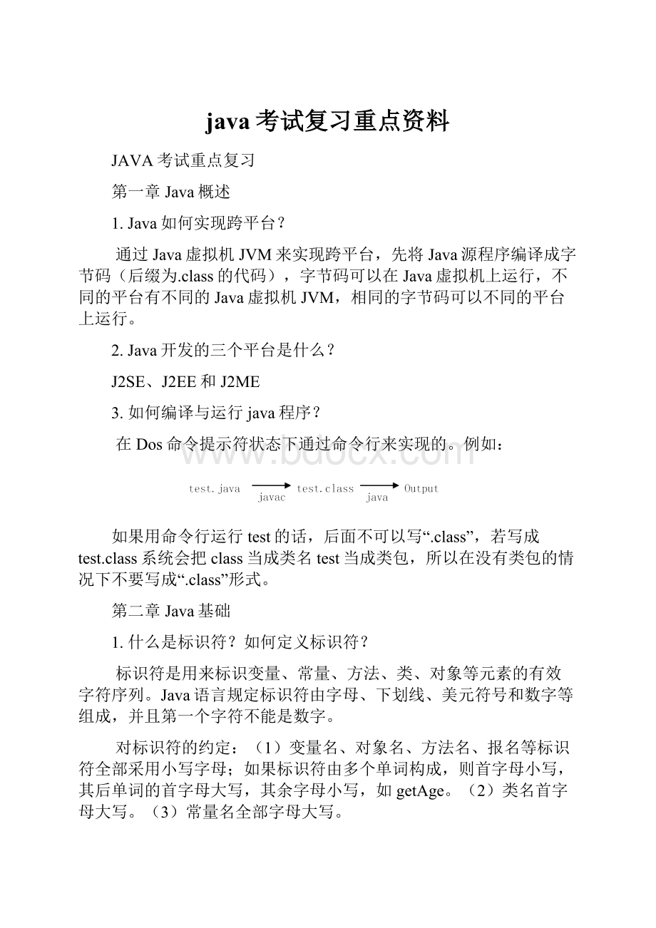 java考试复习重点资料.docx_第1页