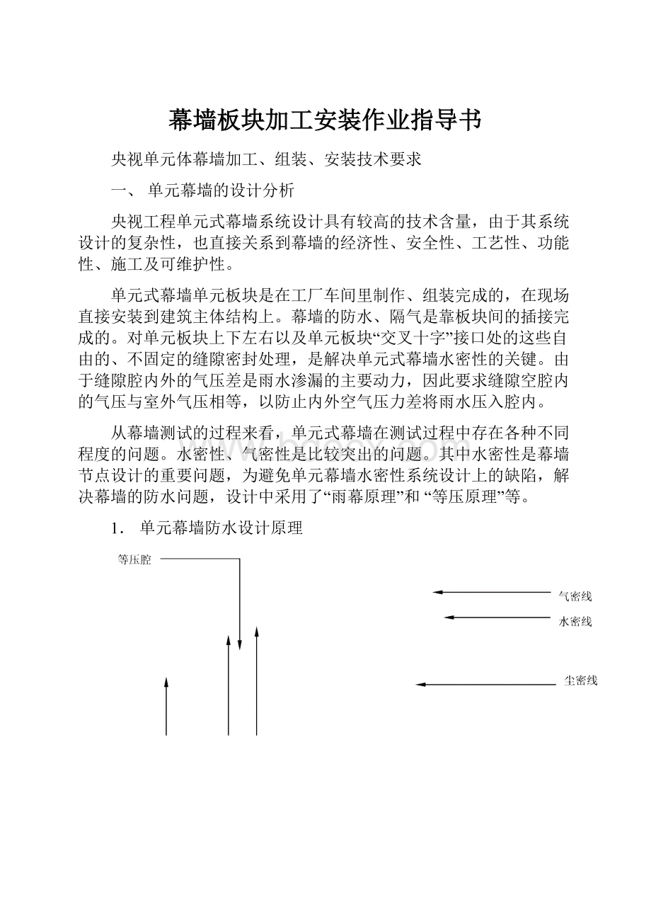 幕墙板块加工安装作业指导书.docx