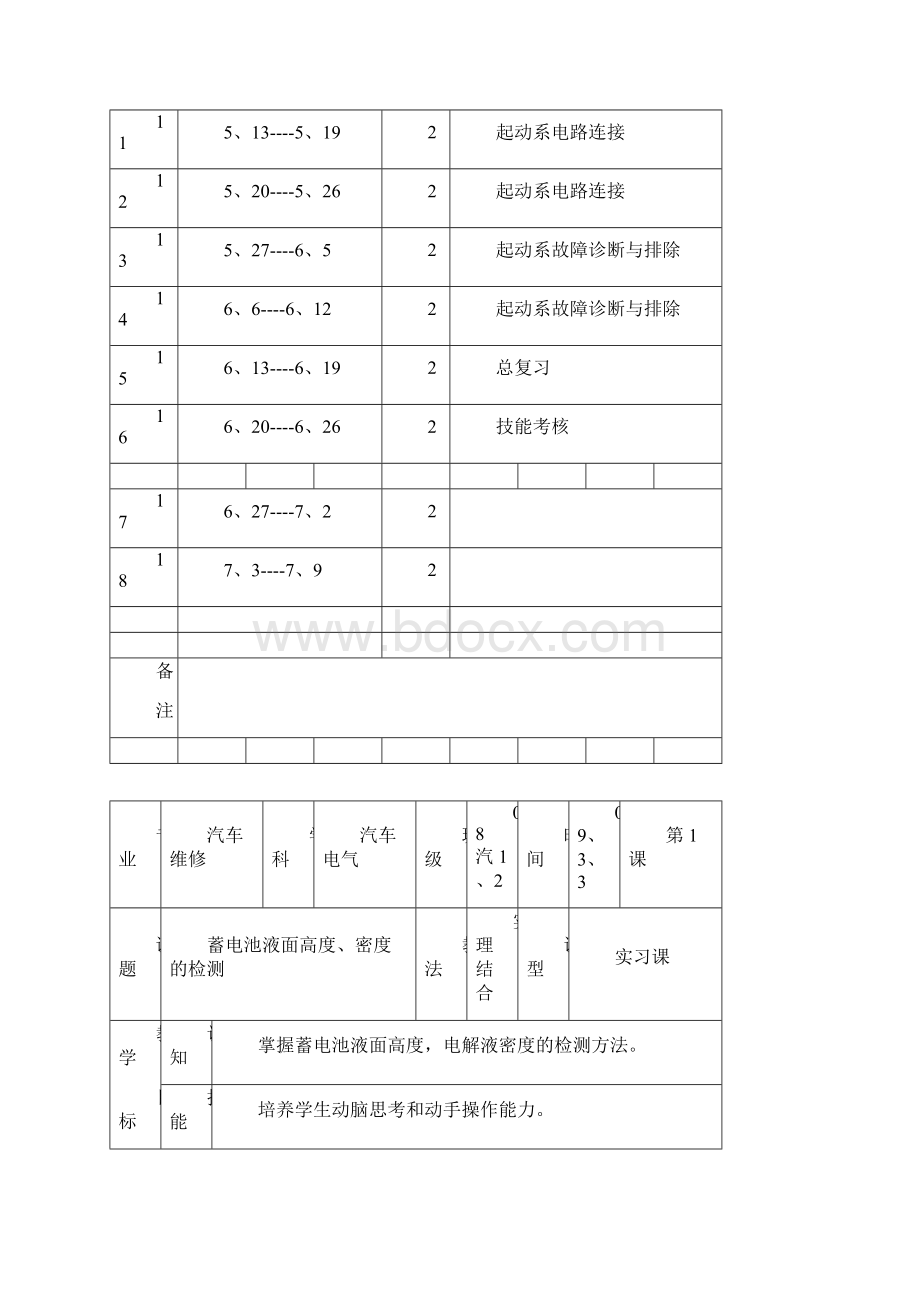 最新汽车电气设备构造与维修实训教案.docx_第2页