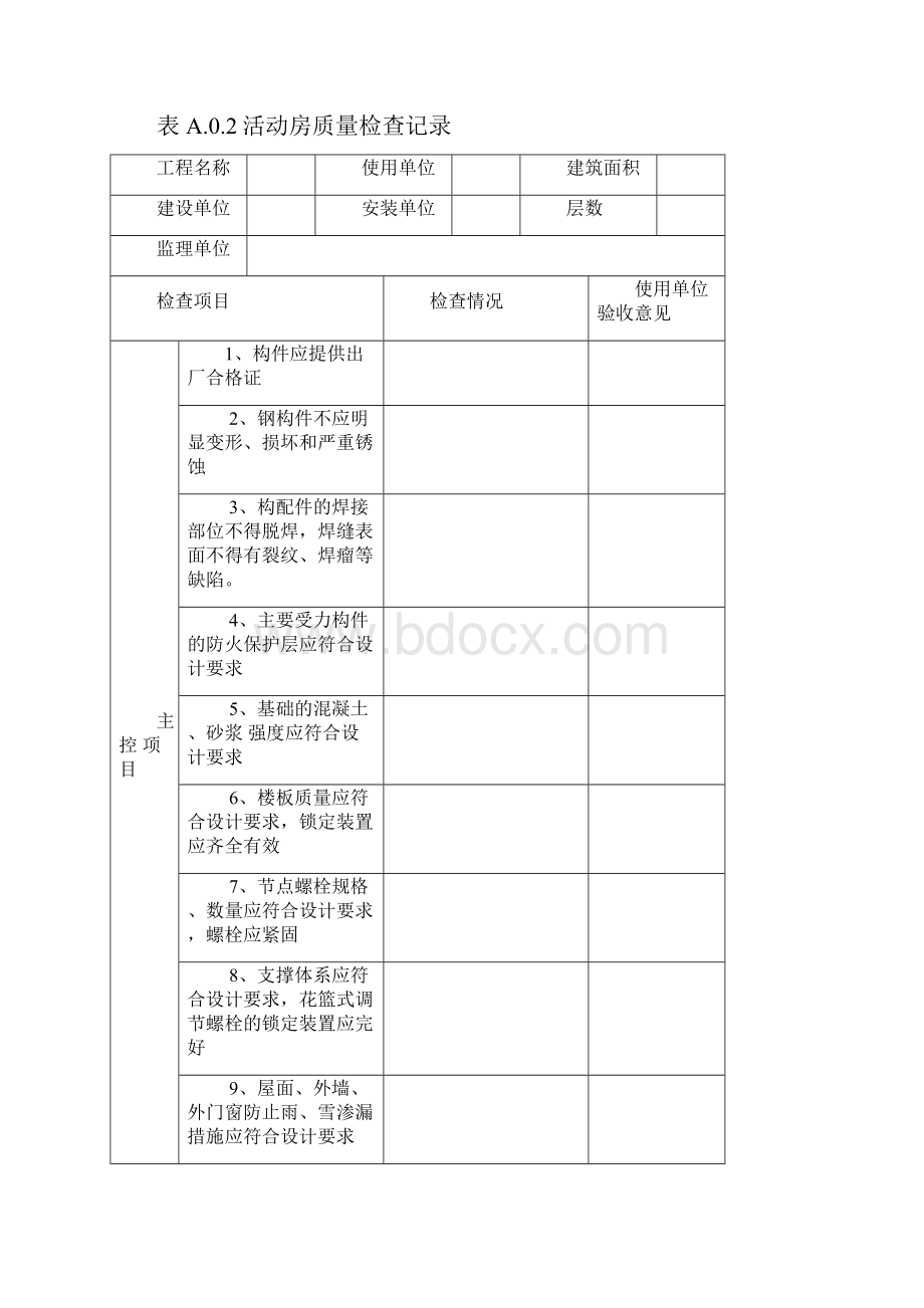 活动板房验收记录.docx_第2页