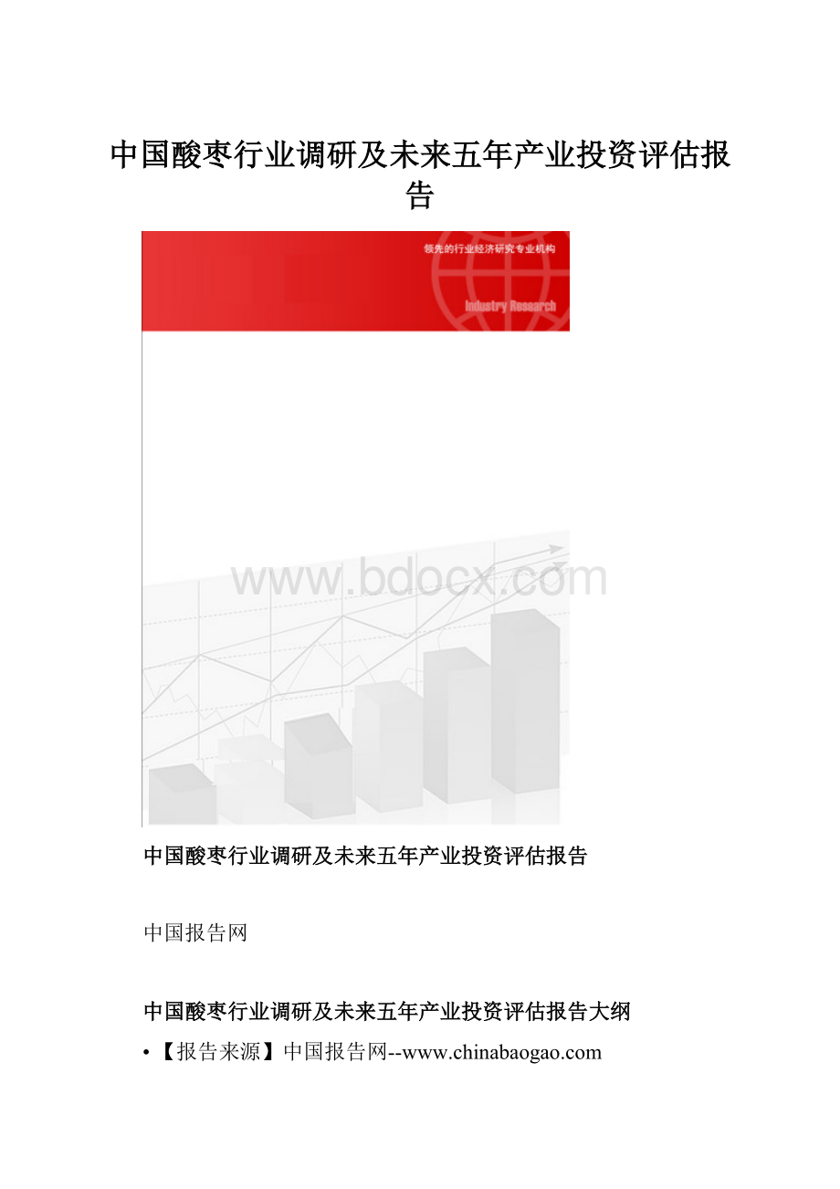 中国酸枣行业调研及未来五年产业投资评估报告.docx