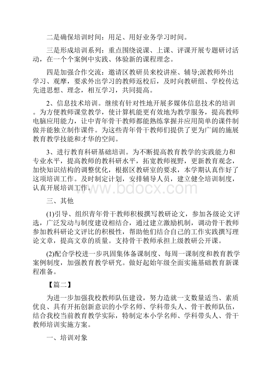 学校骨干教师培训工作计划表.docx_第2页