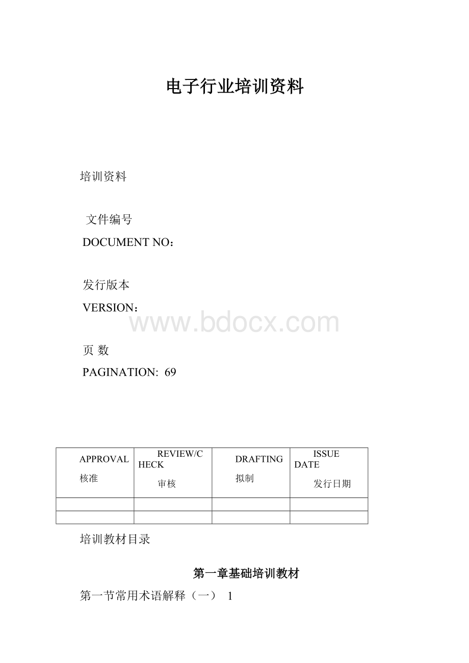 电子行业培训资料.docx_第1页