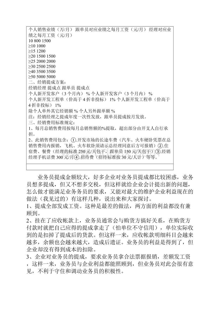 五种销售人员业务员提成管理制度方案汇总.docx_第2页