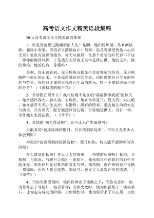 高考语文作文精美语段集锦.docx