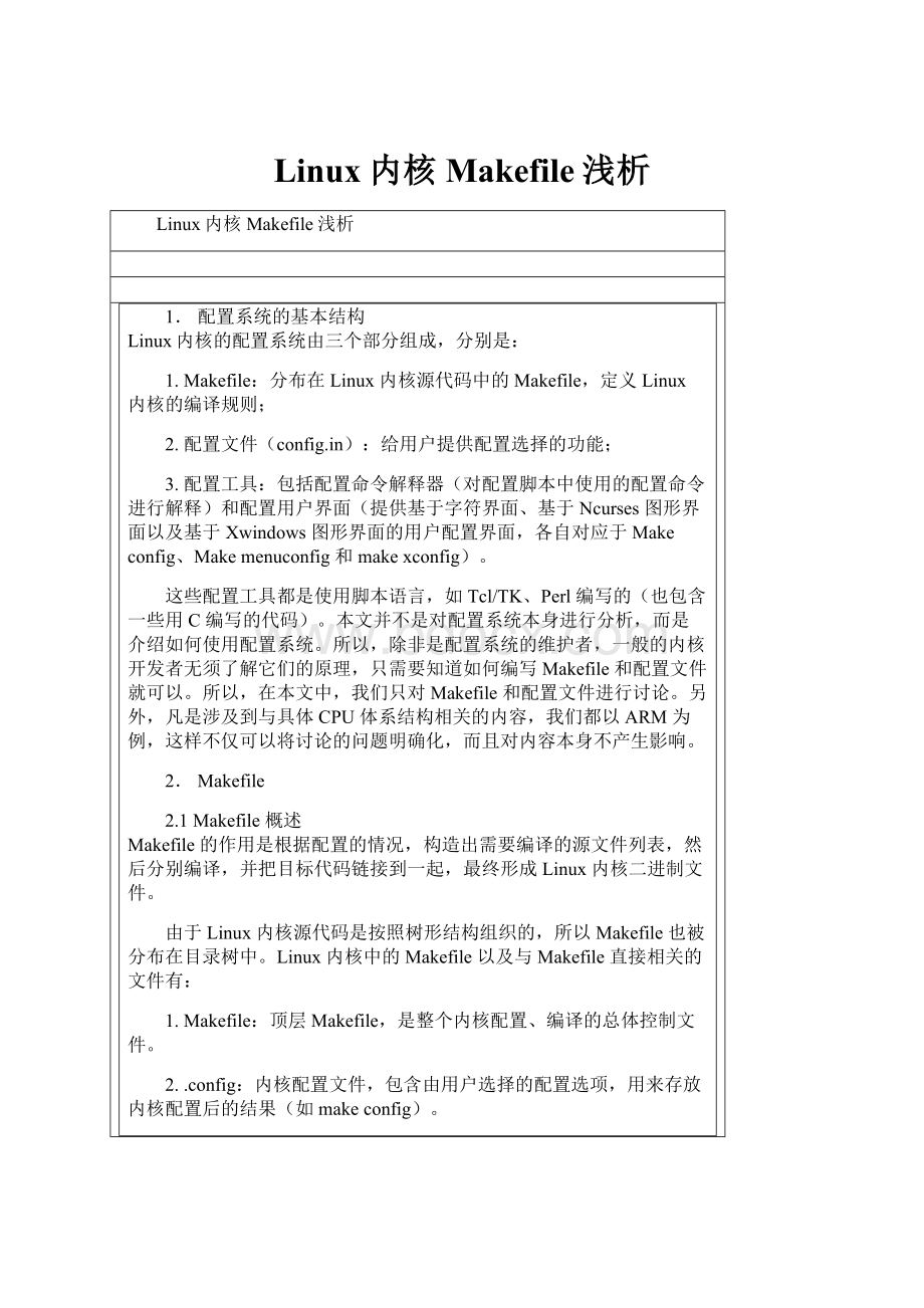 Linux内核Makefile浅析.docx_第1页