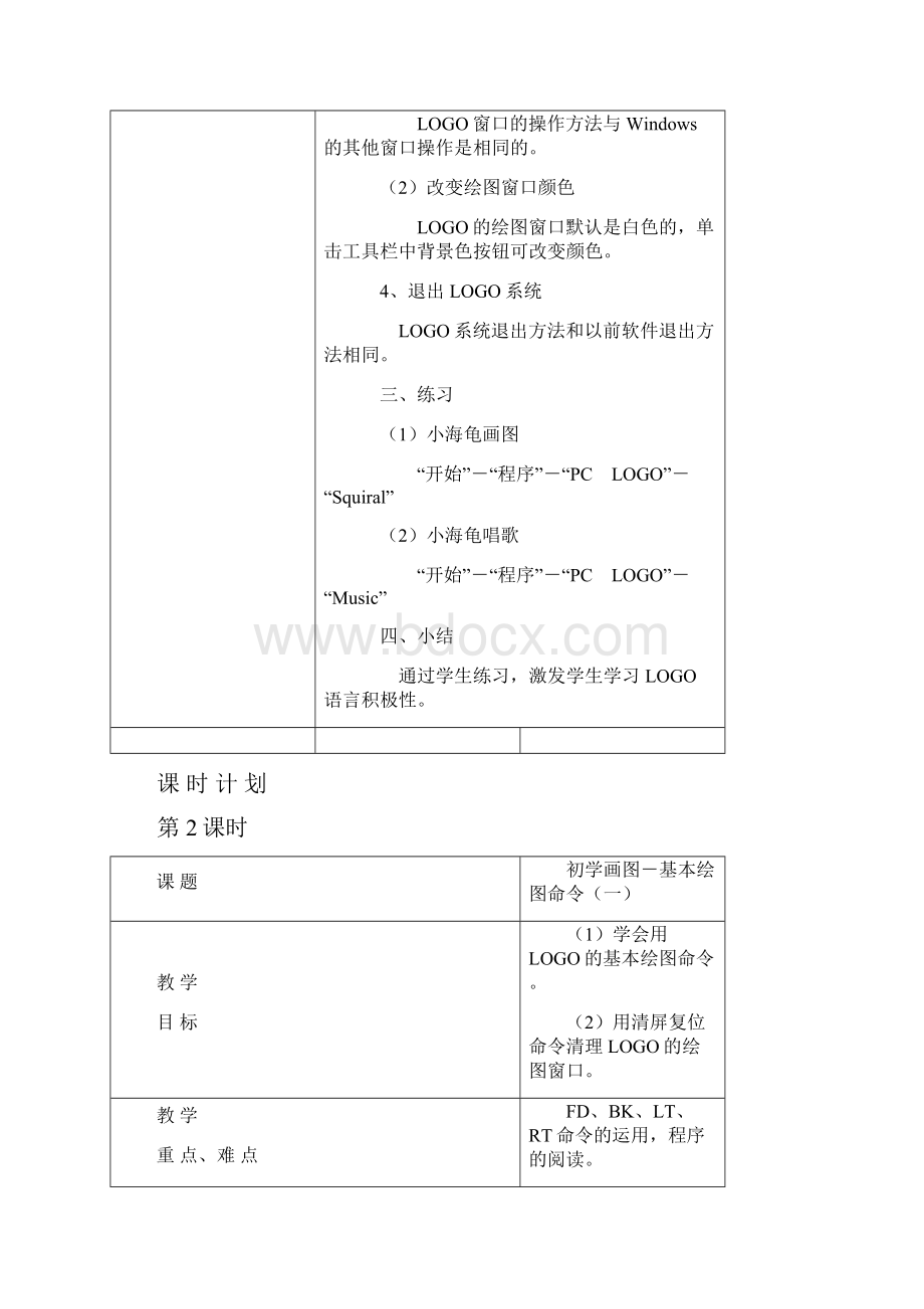 强烈推荐小学五年级全册logo教案.docx_第2页