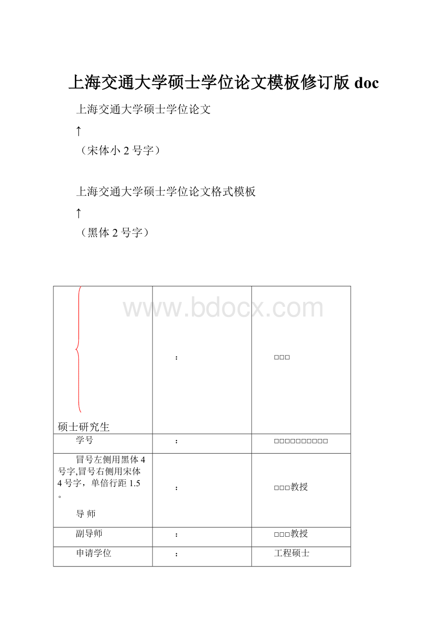 上海交通大学硕士学位论文模板修订版doc.docx