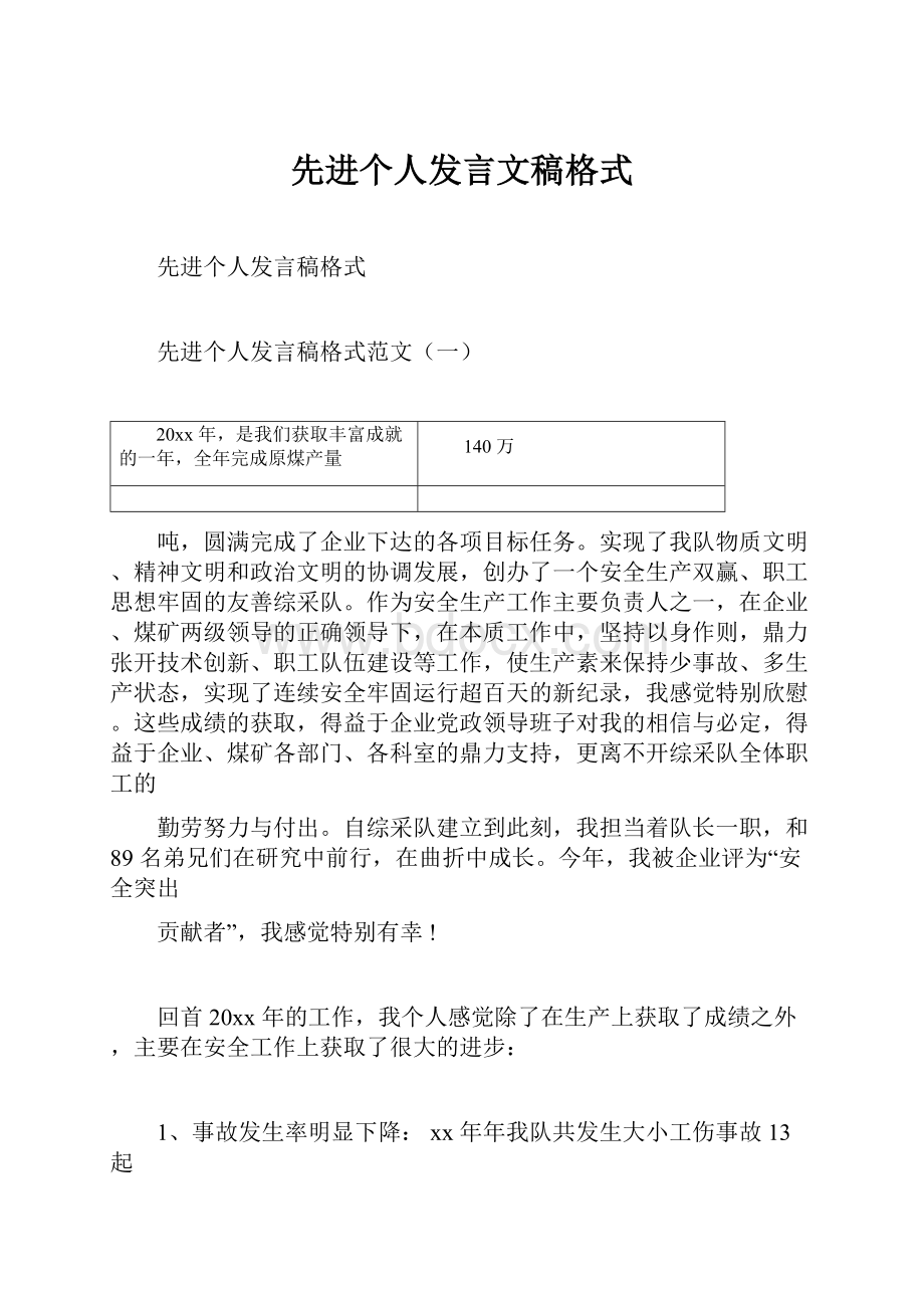 先进个人发言文稿格式.docx