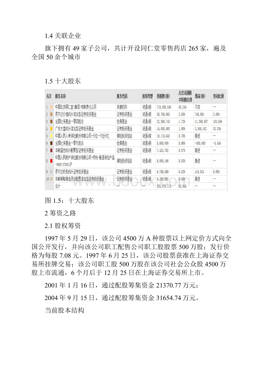 最新北京同仁堂近年财务情况分析.docx_第3页