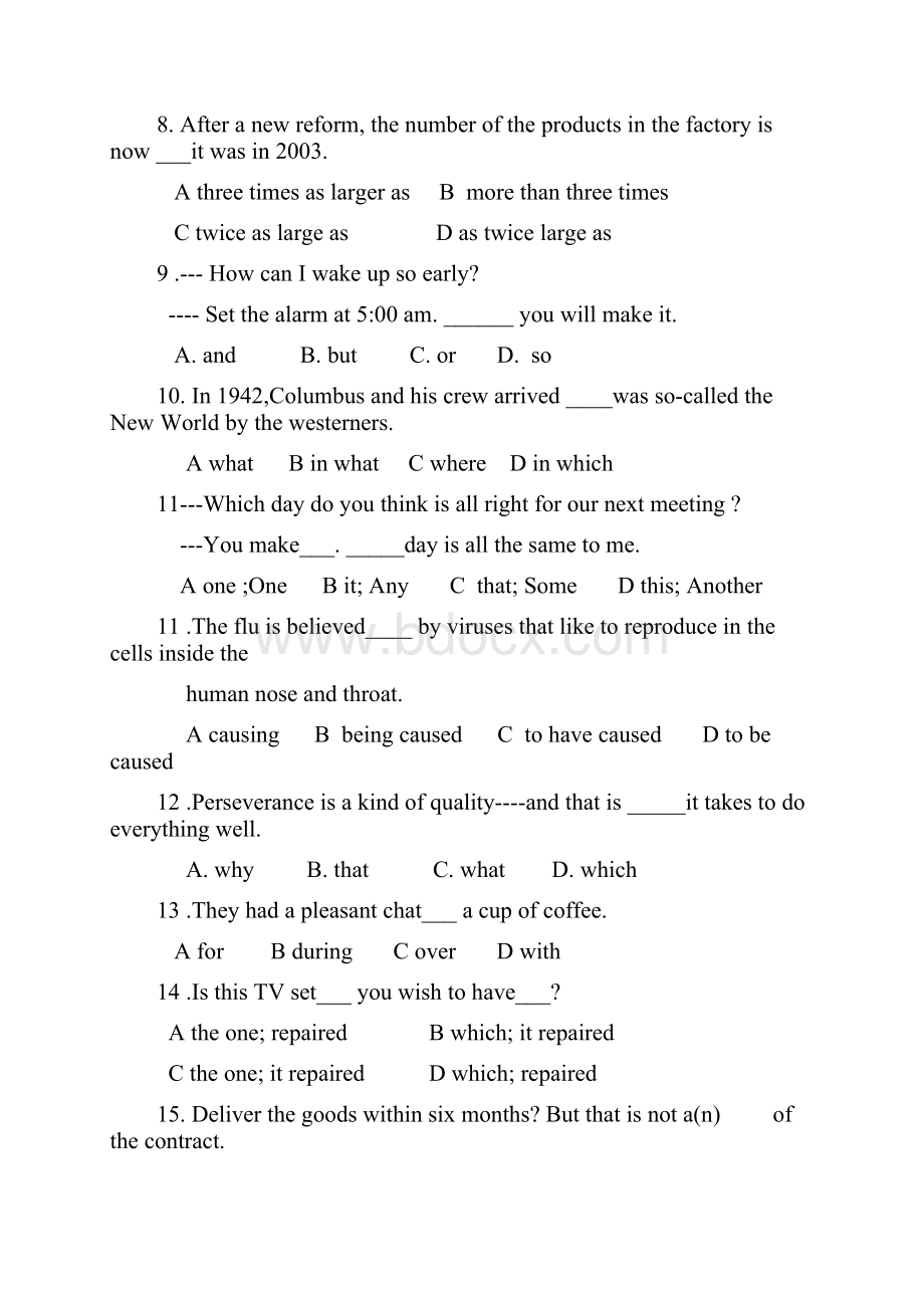 高二英语Traveling Abroad单元测试.docx_第2页