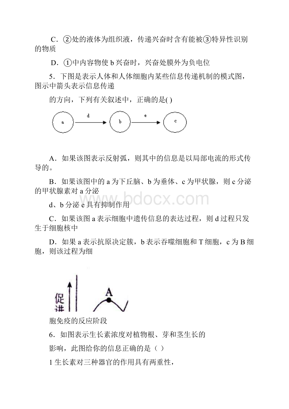 山西省大同市一中学年高二上学期期中考试生物试题.docx_第3页