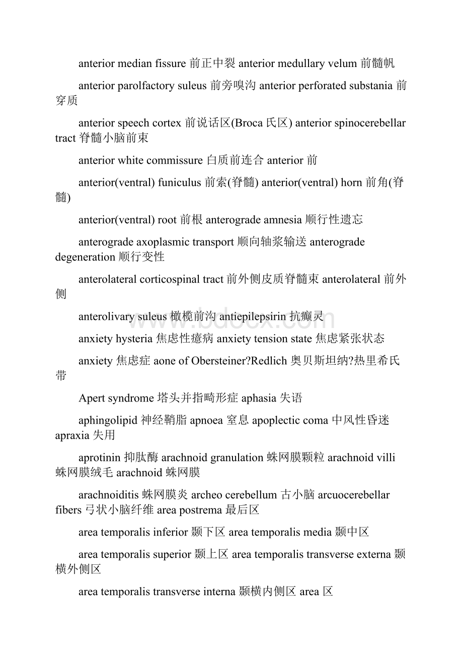 神经病学常用英语词汇.docx_第3页