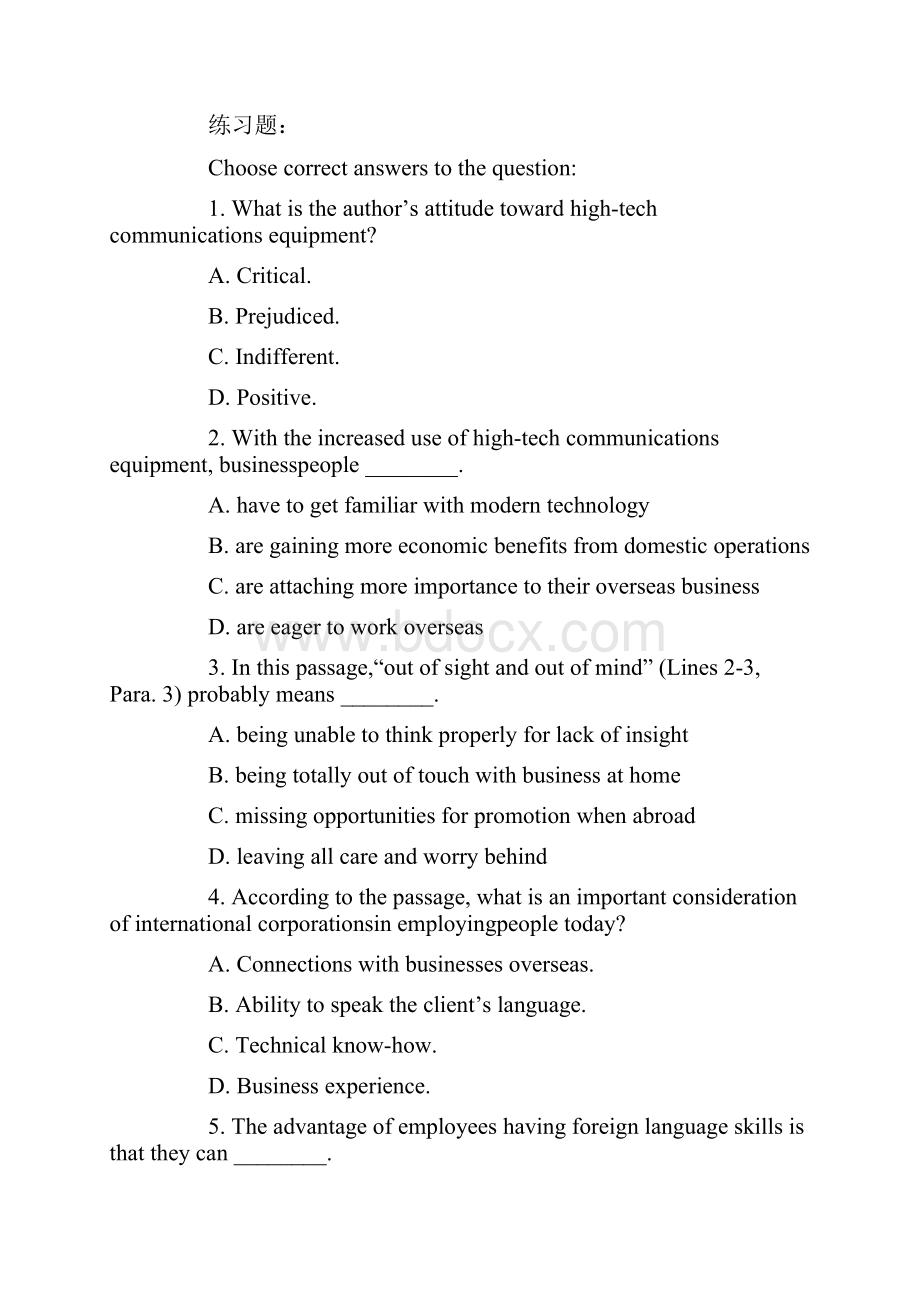 大学英语四级考试阅读理解练习题.docx_第2页