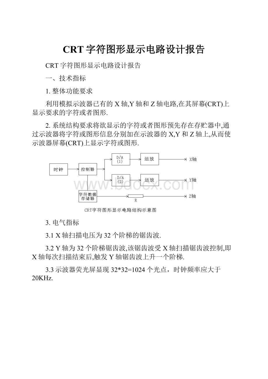 CRT字符图形显示电路设计报告.docx