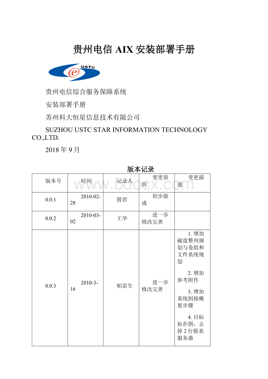 贵州电信AIX安装部署手册.docx