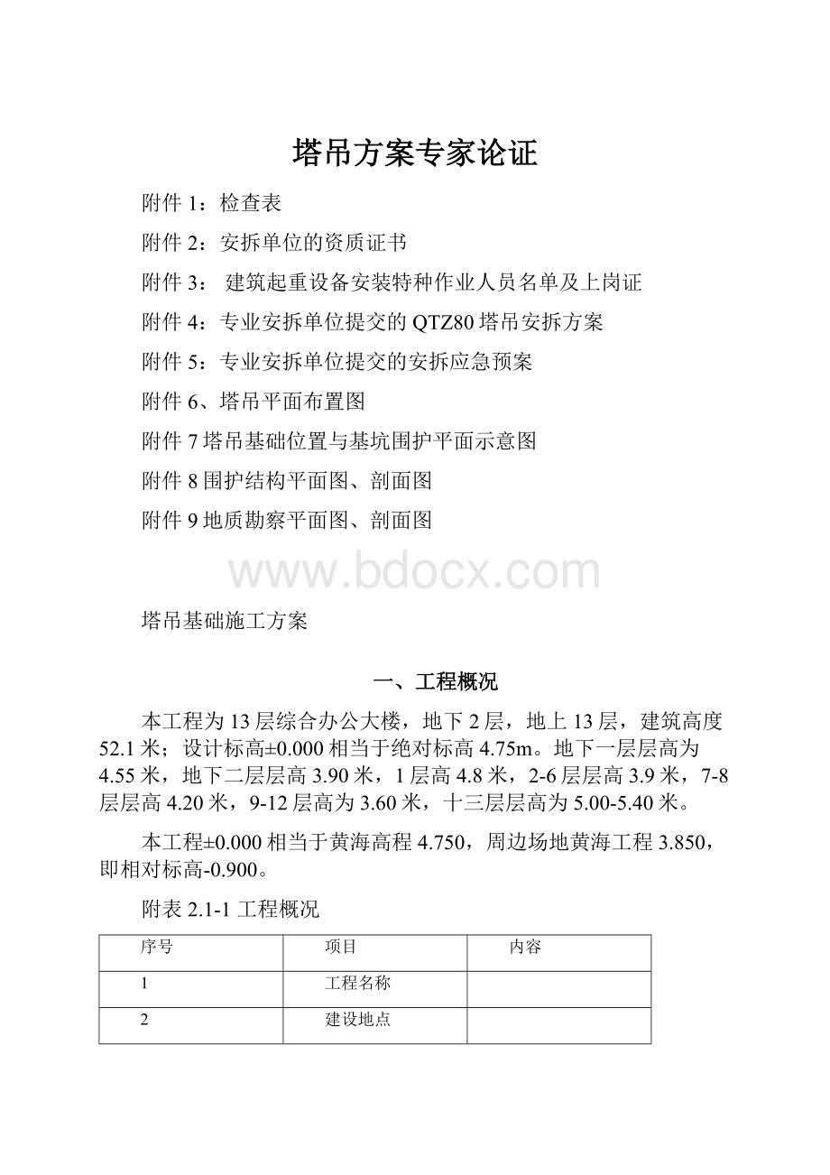 塔吊方案专家论证.docx_第1页