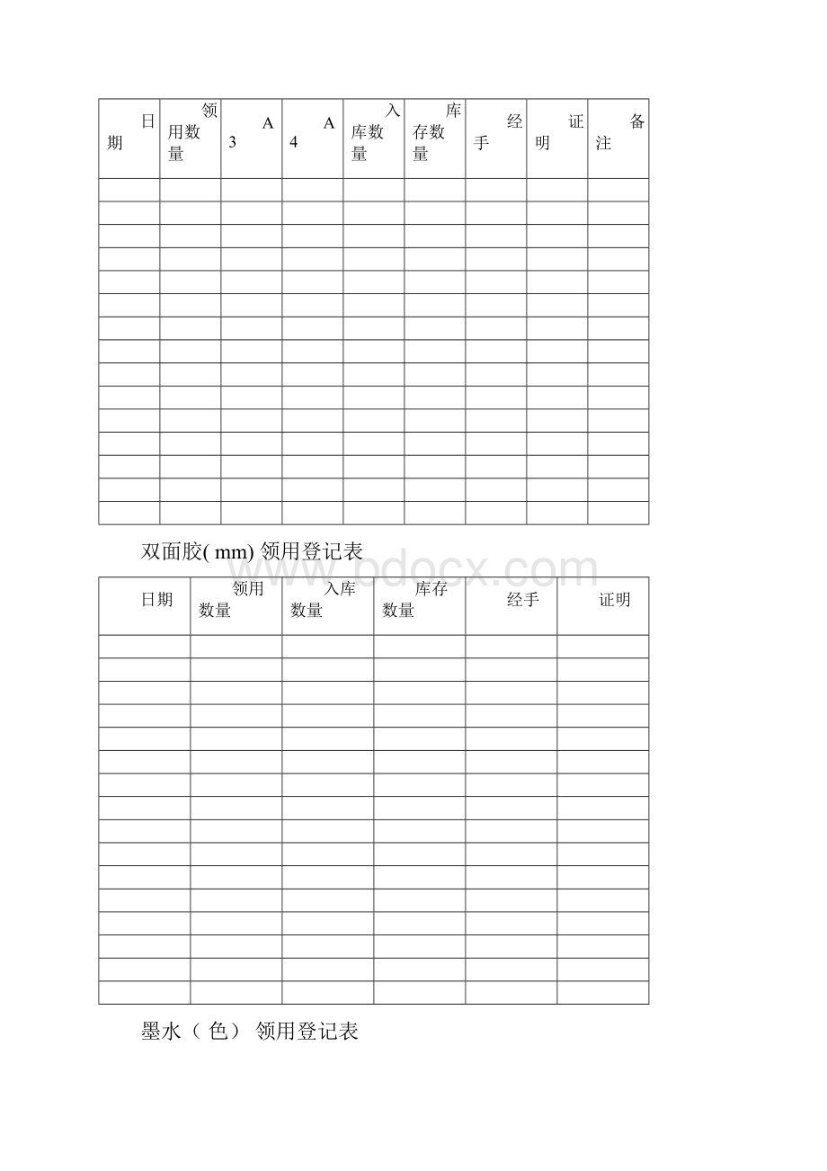 各种材料领用登记表doc 8页.docx_第3页