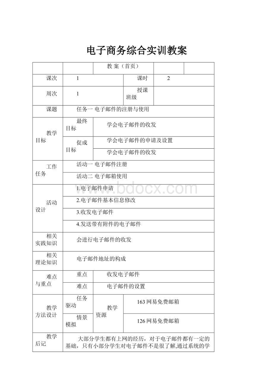 电子商务综合实训教案.docx_第1页