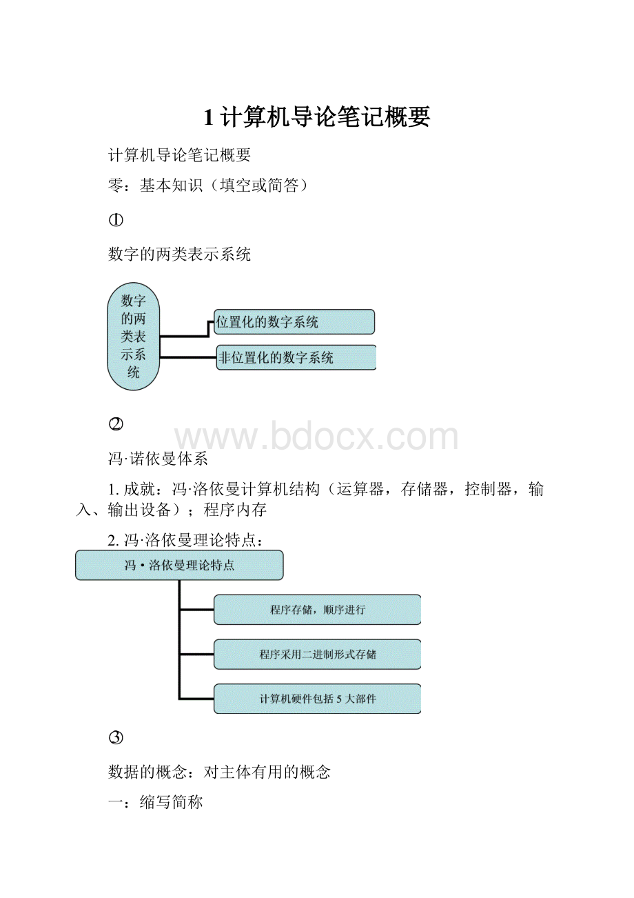 1计算机导论笔记概要.docx