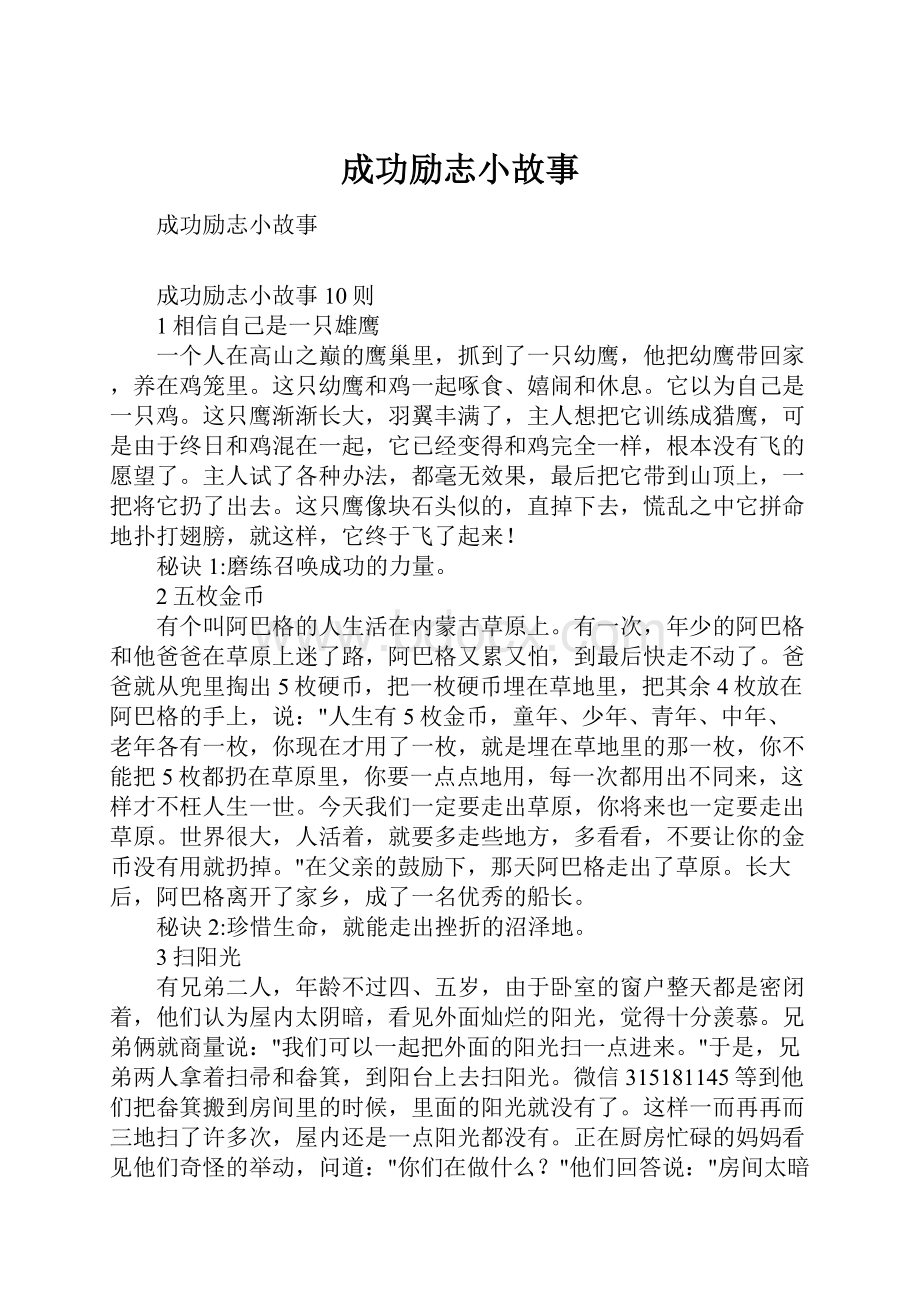 成功励志小故事.docx_第1页