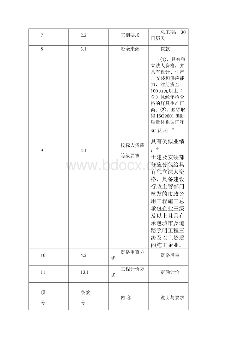 浔北路中段路灯招标文件.docx_第3页