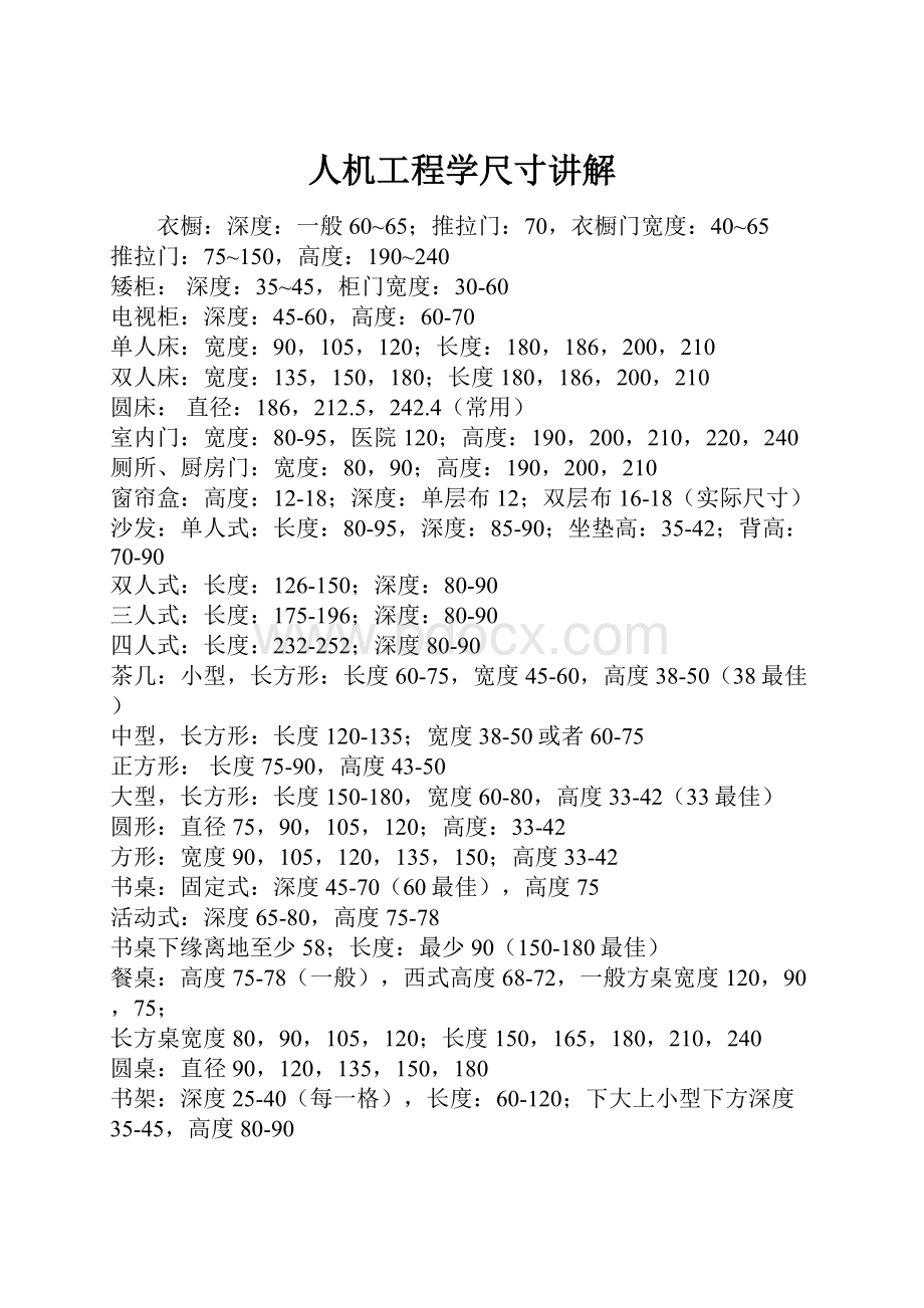 人机工程学尺寸讲解.docx_第1页