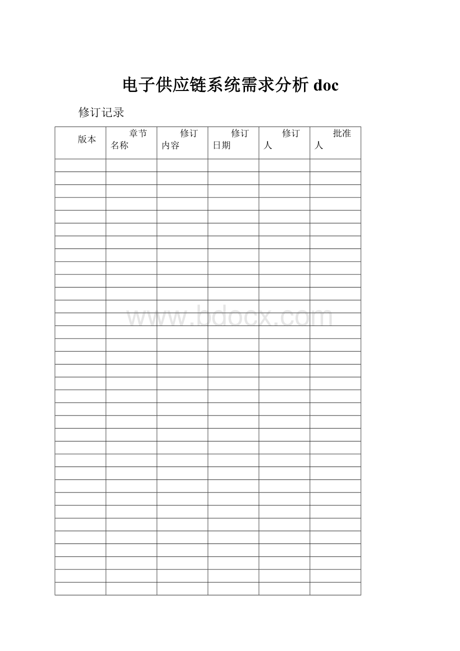 电子供应链系统需求分析doc.docx_第1页