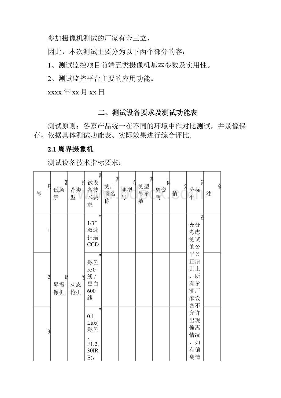 网络视频监控产品测试方案.docx_第2页