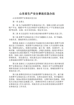 山东省生产安全事故应急办法.docx