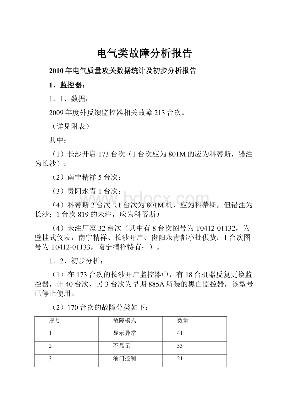 电气类故障分析报告.docx_第1页