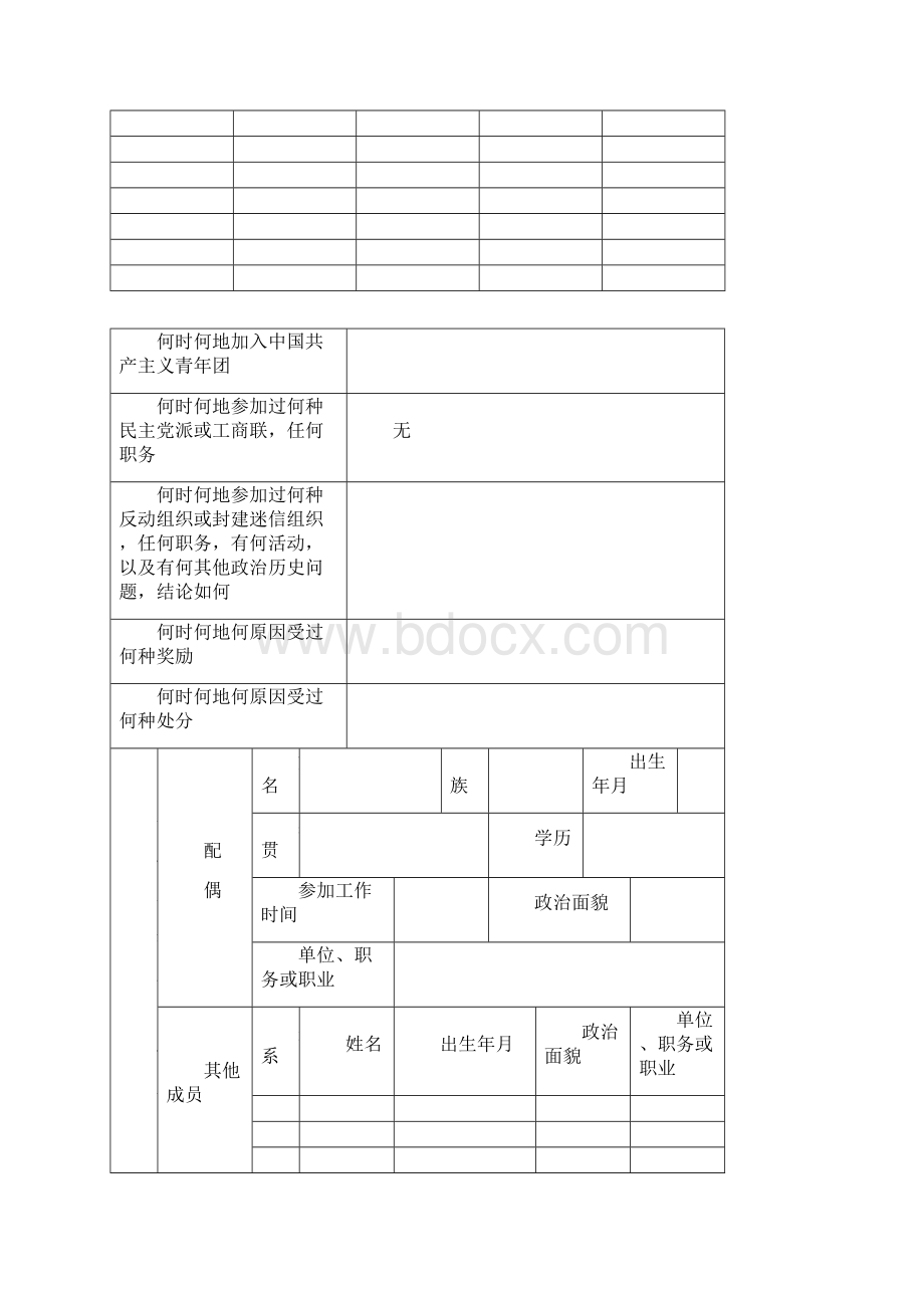 入党志愿书模板完整版空表doc.docx_第2页