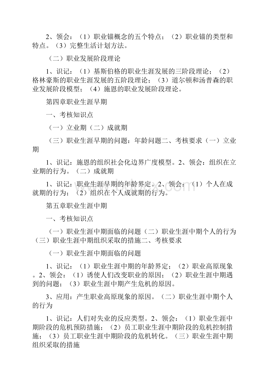 10052职业生涯规划与管理自考大纲.docx_第3页