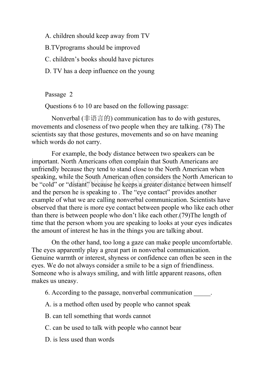 北大太奇北京地区成人本科学士学位英语真题4A及答案.docx_第3页