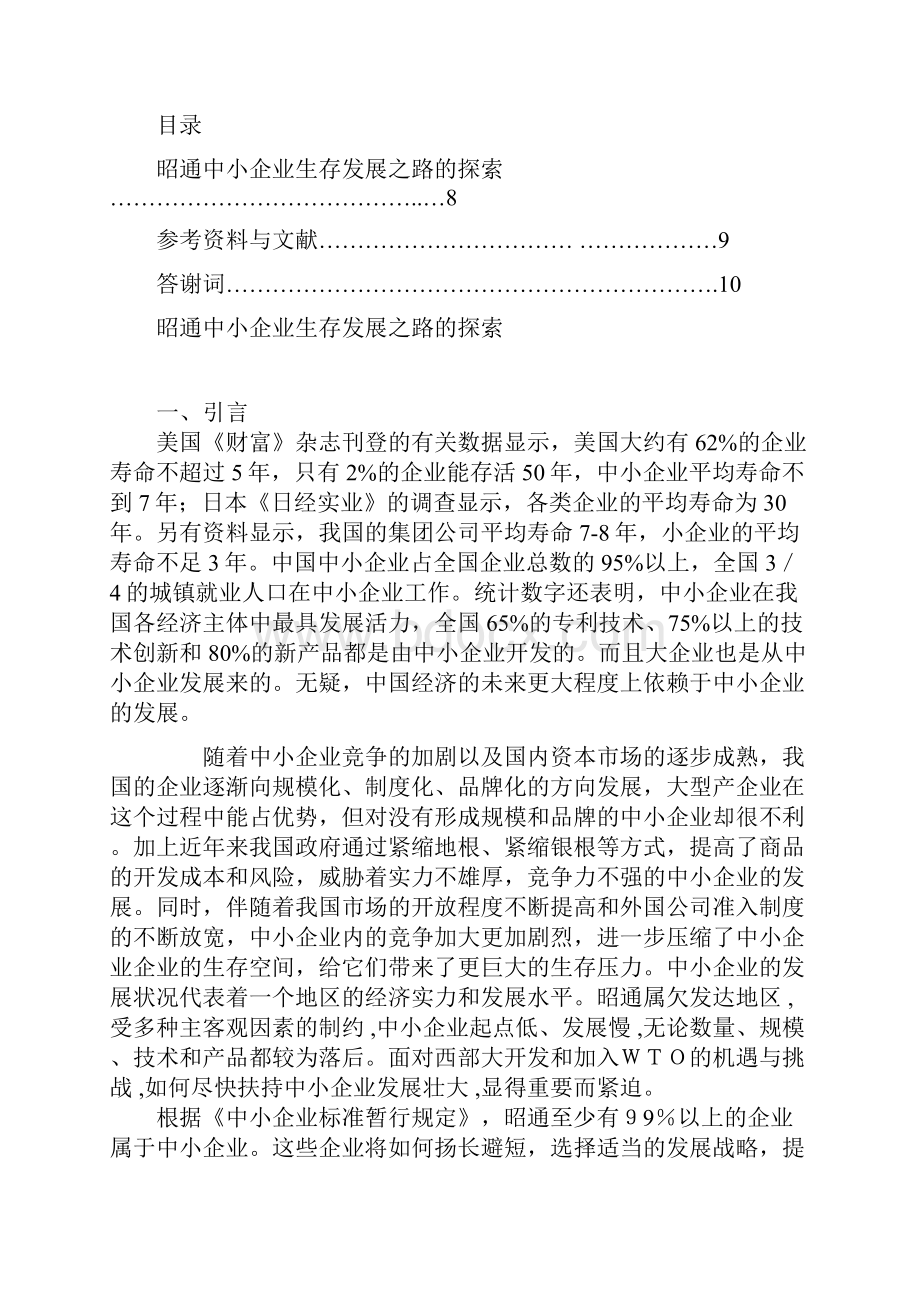 昭通中小企业生存发展之路的探索.docx_第2页