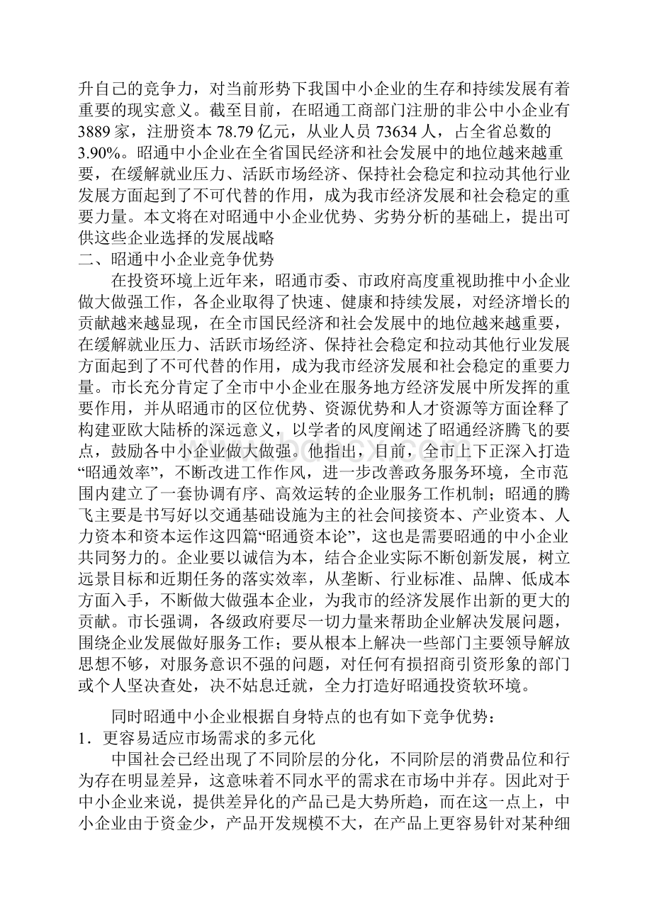 昭通中小企业生存发展之路的探索.docx_第3页