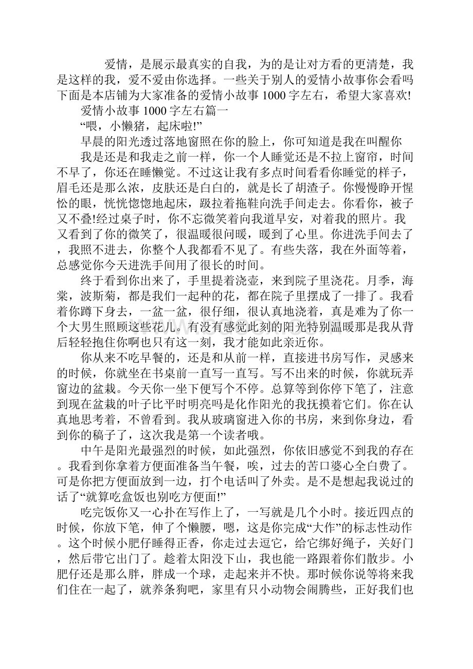 爱情小故事1000字左右.docx_第2页