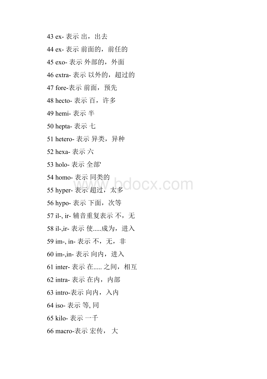 英语单词中最常用的300个前缀后缀.docx_第3页