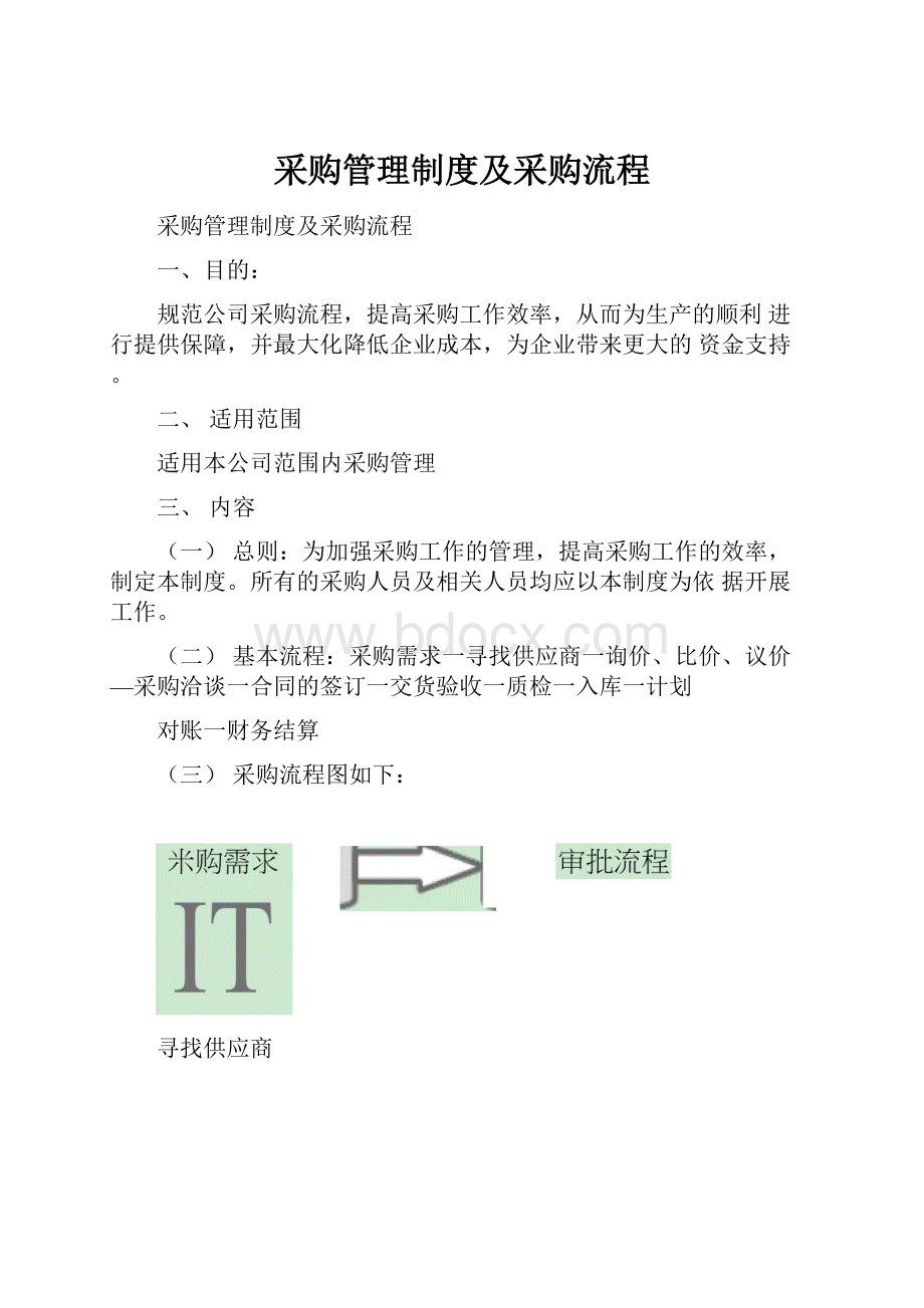 采购管理制度及采购流程.docx