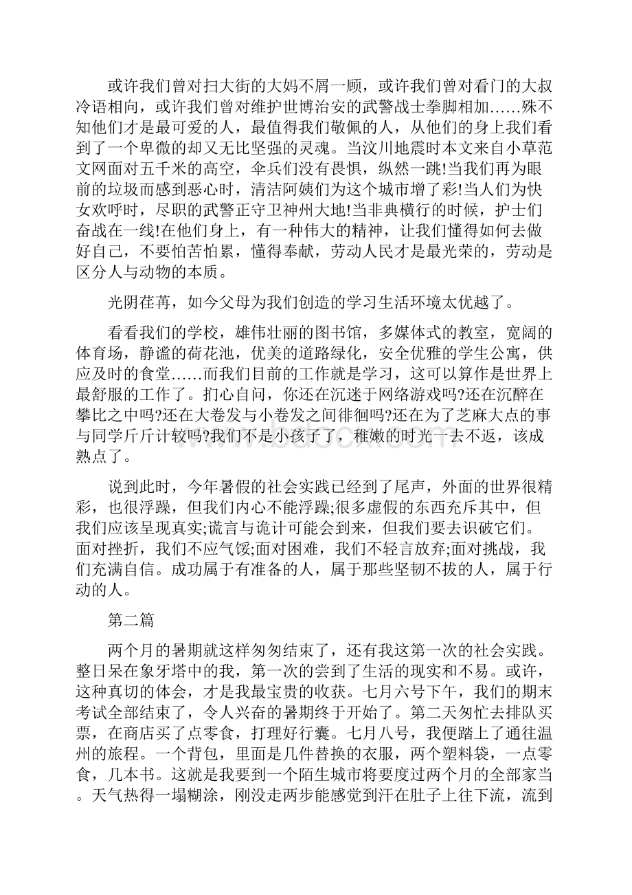 大学生假期实践报告范文.docx_第3页