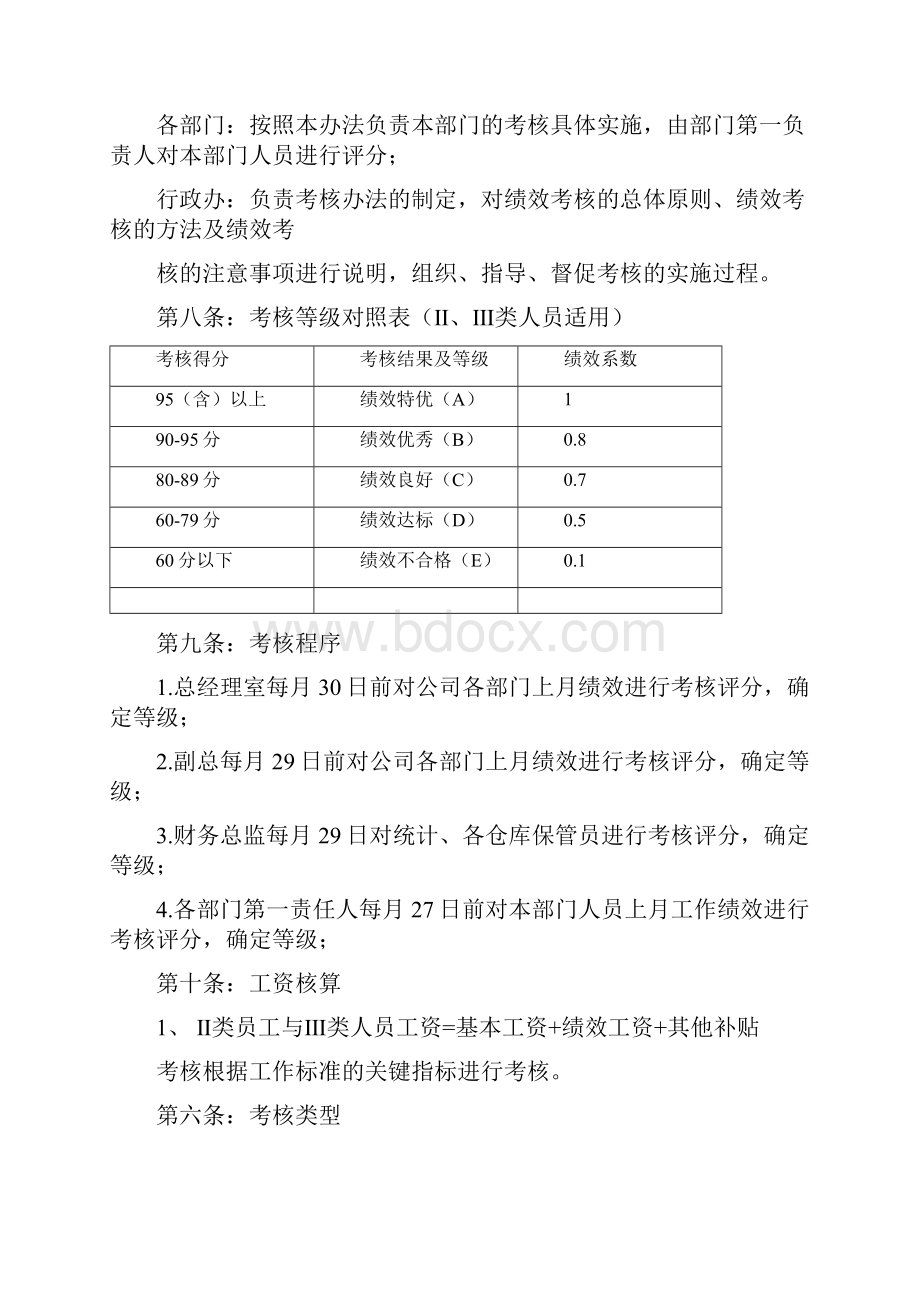 最新绩效考核管理办法生产型企业资料.docx_第3页